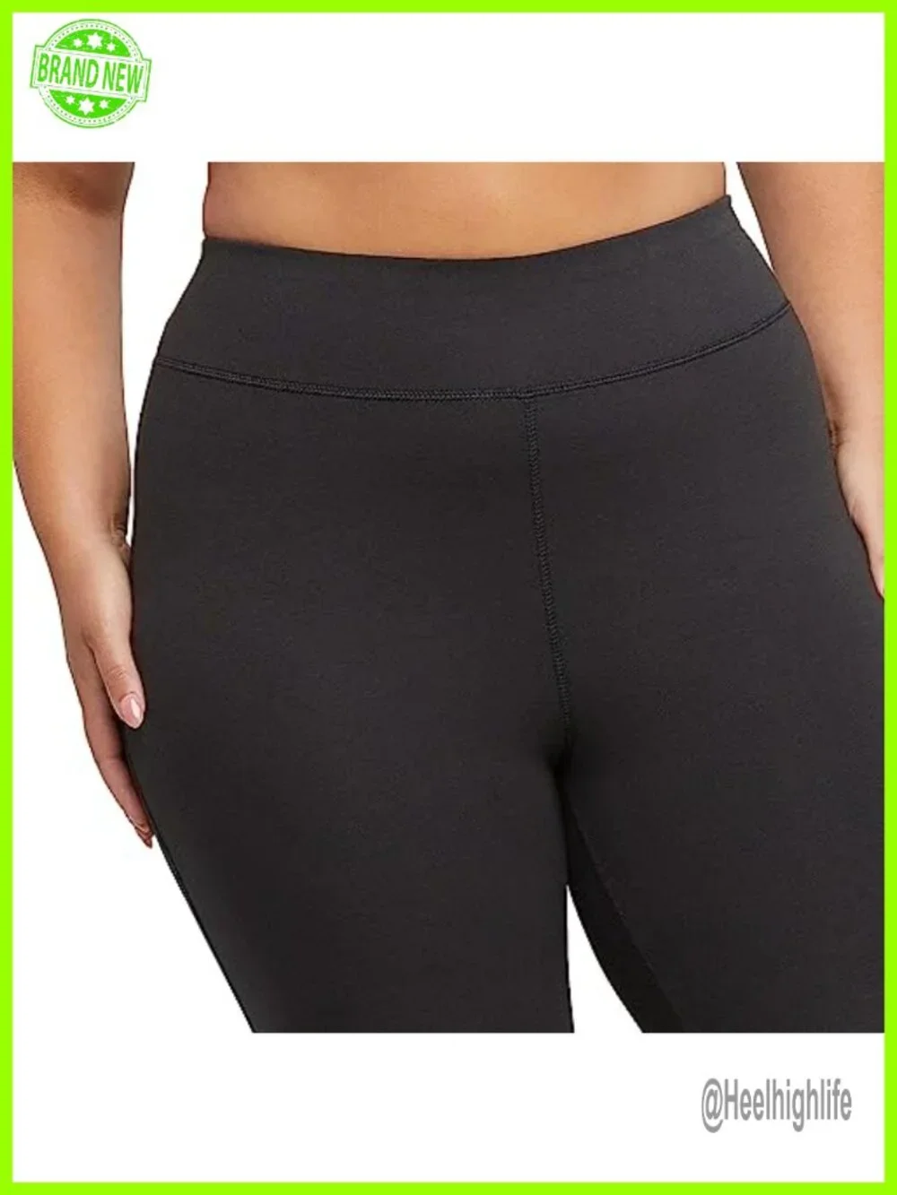 Women's Plus Size Capri Leggings Stretch Cotton Spandex 19.5